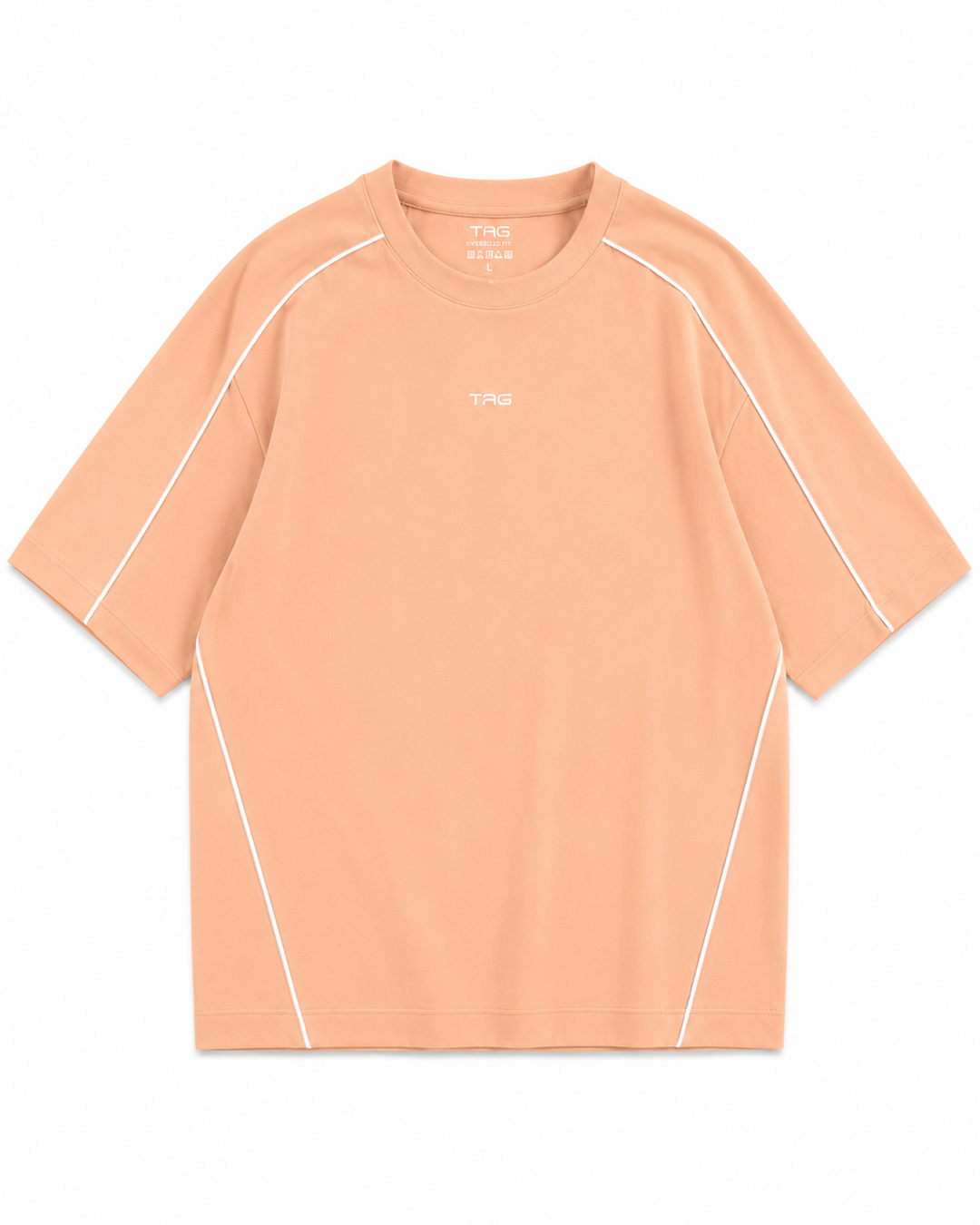 AXION TAG Oversized T-Shirt Peach