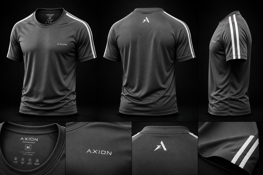 AXION AeroFit Performance Tee – Dark Gray